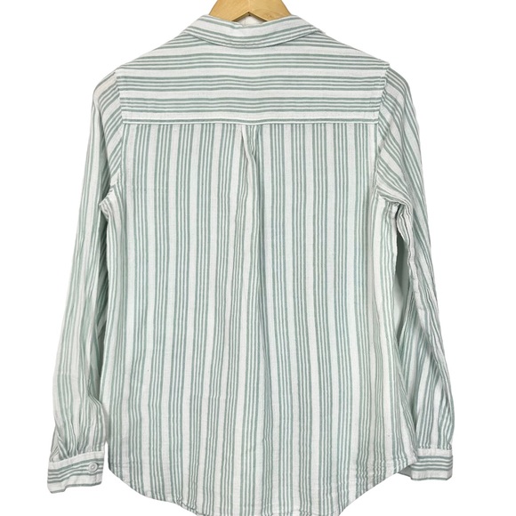 Beach Lunch Lounge Striped Long Sleeve Button Down Shirt - Picture 6 of 7